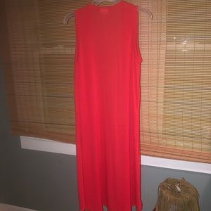 Lularoe Joy Red Longline Layering Vest Duster